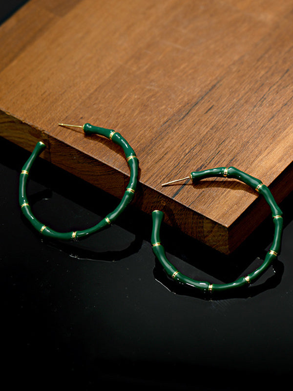 Stylish Statement Geometric Contrast Color Earrings
