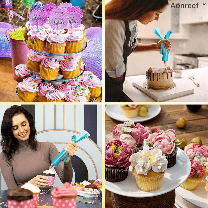 Aonreef™ Cake Decorating Piping Pen Tool and Nozzle Set
