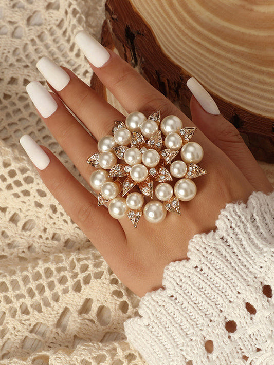 Original Vintage Statement Beads Ring