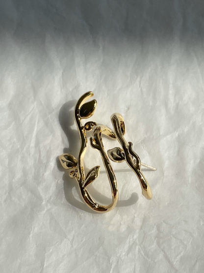 Elegant Statement Alloy Leaves 1 Piece Single Earring