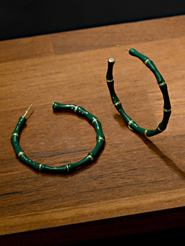 Stylish Statement Geometric Contrast Color Earrings