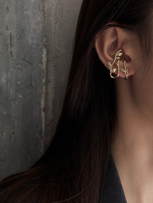 Elegant Statement Alloy Leaves 1 Piece Single Earring