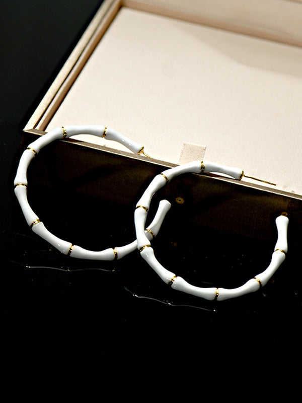 Stylish Statement Geometric Contrast Color Earrings