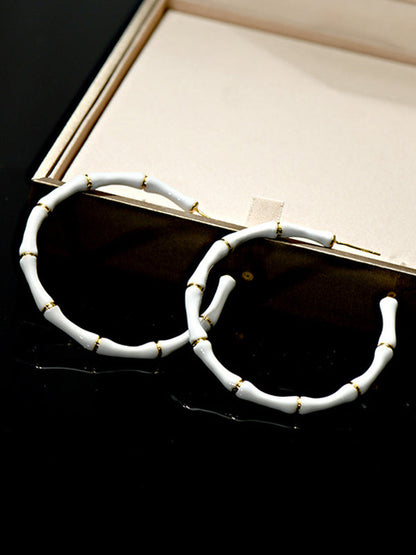 Stylish Statement Geometric Contrast Color Earrings