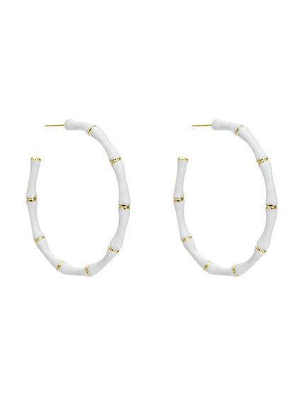 Stylish Statement Geometric Contrast Color Earrings