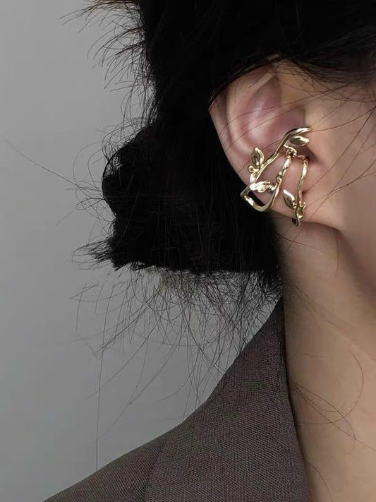 Elegant Statement Alloy Leaves 1 Piece Single Earring